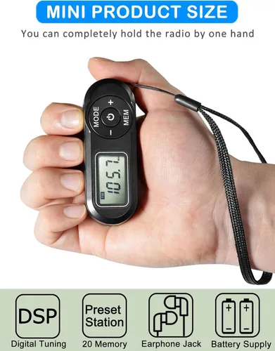 Miniatura 2 de Radio portátil, sintonizador digital ZHIWHIS FM con la mejor recepción, receptor de transistor de bolsillo con sonido estéreo, walkmen a batería