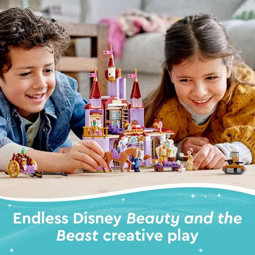 Miniatura 3 de LEGO Disney Belle and The Beast's Castle 43196 - Juguetes de construcción de la película de La Bella y la Bestia con juguete de caballo, más mini