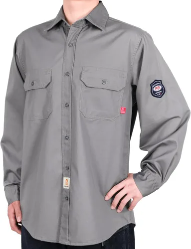 Miniatura 2 de BOCOMAL Camisas FR 6.25oz Camisas de soldadura ligeras resistentes al fuego Camiseta retardante de fuego para hombres