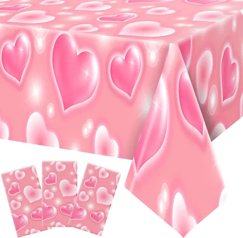 Miniatura 8 de Tudomro Paquete de 3 manteles decorativos de 54 x 108 pulgadas, para fiesta de Y2k, decoración de fiesta Y2K, mantel desechable Kpop para Negro