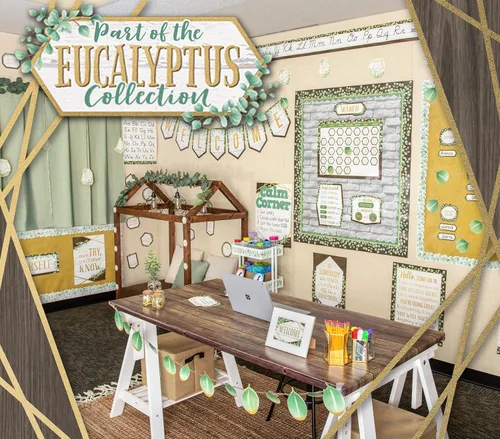 Miniatura 5 de Teacher Created Resources Borde enrollado recto de eucalipto – 50 pies – Decora tablones de anuncios, paredes, escritorios, ventanas, puertas