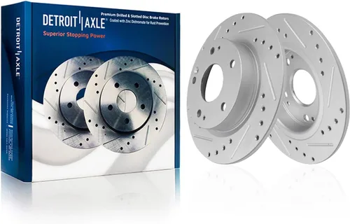 Miniatura 38 de Detroit Axle - Rotores de freno para Toyota Avalon 2020-2021 Camry 2020-2024, repuesto de rotores de freno de disco perforados y ranurados: rotor