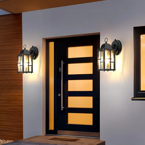 Miniatura 7 de OKELI Lámparas de pared para exteriores del atardecer al amanecer, lámpara de exterior impermeable, iluminación de aplique para el porche delantero