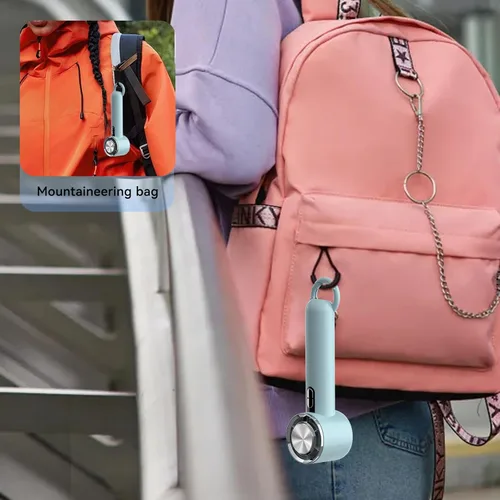 Miniatura 8 de Ventilador de refrigeración de mano, ventilador portátil de aire acondicionado de 5 velocidades, mini ventilador recargable con USB para mujeres