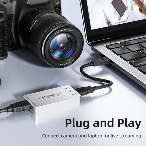 Miniatura 3 de Tarjeta de captura de video HDMI 1080P60, dispositivo de captura de video HDMI USB 3.0, Full HD para grabación de juegos, transmisión en vivo