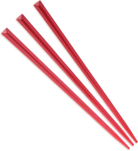 BambooMN - Púas de prisma triangular para aperitivos y bebidas - 4.5" (11.4cm) - Rojo - 1000 piezas