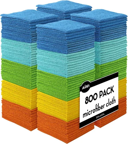 Miniatura 8 de AIDEA Microfiber Cleaning Cloth Blue-50PK, Soft Absorbent Shop Rags, Microfiber Towels for Cars, Kitchen Towels, Dusting Cloth for Home, Window