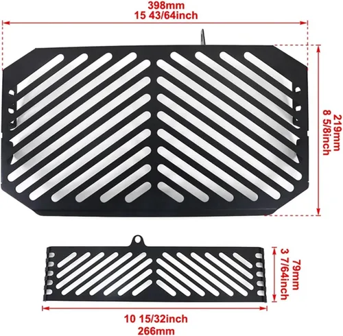Miniatura 2 de Compatible con V-Strom 650 DL 650 2004-2010 650 Protectores de radiador de motocicleta cubierta de aluminio
