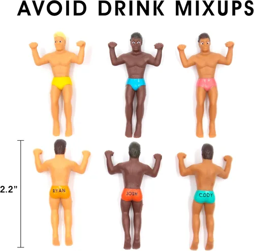 Miniatura 2 de NPW Marcadores de bebidas Drinking Buddies, dijes de copa de vino para fiestas, despedida de soltera, noches de niñas, reunión familiar y más