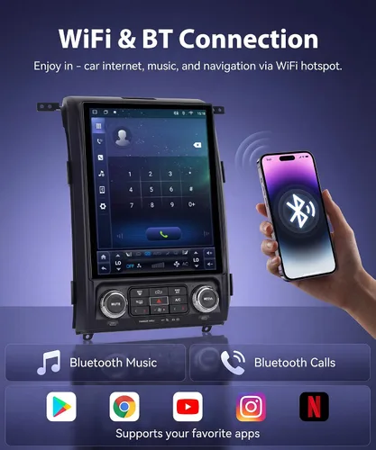 Miniatura 7 de Radio de coche 8 Core 4G+64G F150 2013-2014, pantalla IPS de 12.1 pulgadas, estéreo Tesla Style F150 con Android 15 Pronóstico meteorológico