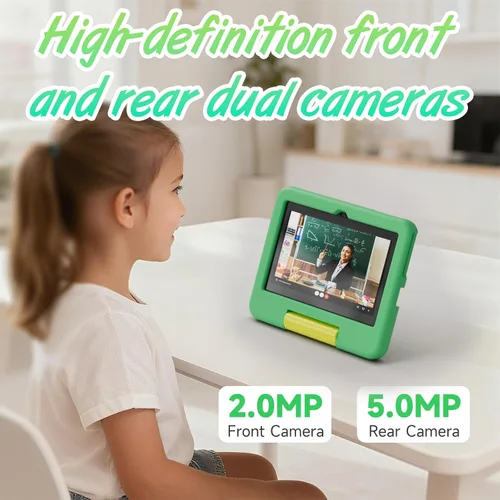 Miniatura 6 de Tablet para niños, tableta Android de 7 pulgadas para niños, 4GB RAM 32GB ROM expansión 1TB, tabletas para niños pequeños con control parental, Verde