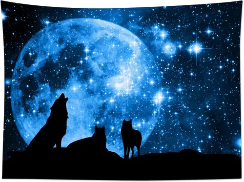 Miniatura 22 de HVEST Tapiz espacial de mariposa en galaxia para dormitorio, cielo estrellado blanco y negro para colgar en la pared para sala de estar, decoración