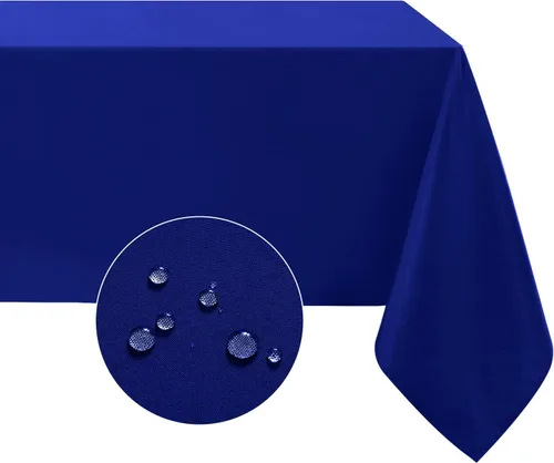 Miniatura 11 de Softalker Mantel rectangular, impermeable y resistente a las manchas, de tela, sin arrugas, lavable, cubierta de mesa de poliéster de 6.19 onzas por