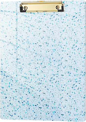 Hongri Portapapeles de Plástico y Acrílico con Purpurina, 8.5x11" Portapapeles Tamaño Carta A4 Estándar para Aula, Profesor, Mujeres. Bonito