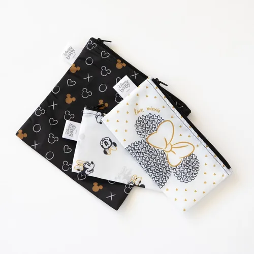 Miniatura 3 de Bumkins Disney Bolsas Reutilizables para Sándwiches y Aperitivos, para el Almuerzo Escolar de Niños y para Porciones de Adultos, Tela Lavable, Bolsa