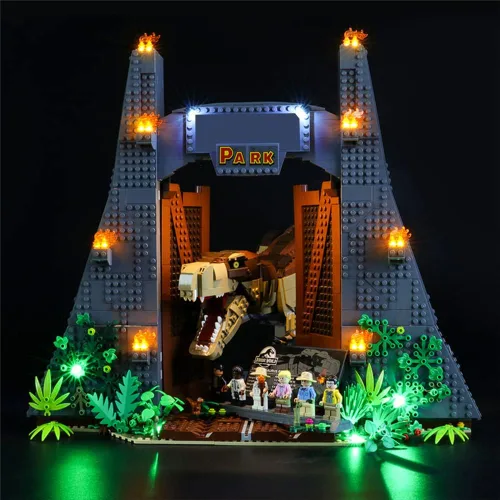 GEAMENT Kit de luces LED compatible con Lego Jurassic Park: T.rex Rampage - Juego de iluminación para modelo de construcción Jurassic World 75936
