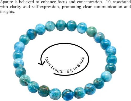 Miniatura 391 de Amazing Gemstone Pulsera de cristal para mujeres y hombres, pulsera de cristal curativo de protección, pulsera elástica con cuentas de piedras