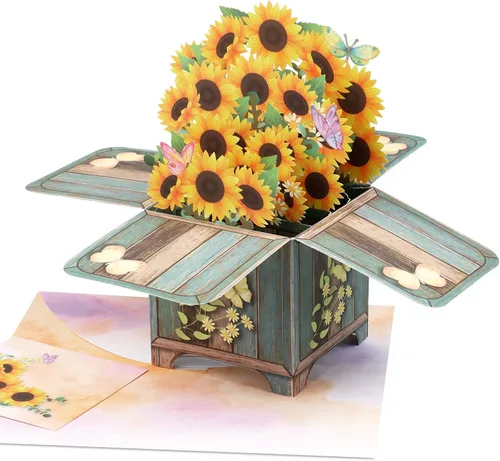 Miniatura 9 de Giiffu Paquete de 3 tarjetas emergentes 3D para el día de la madre, ramo de flores hechas a mano, tarjetas de felicitación con sobres y tarjetas