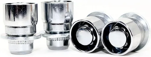 Miniatura 3 de Veritek OE - Juego de 4 cerraduras cromadas de repuesto de 12 x 1.5 pulgadas con 2 llaves de zinc para ruedas de fábrica VPE-45700N2CH