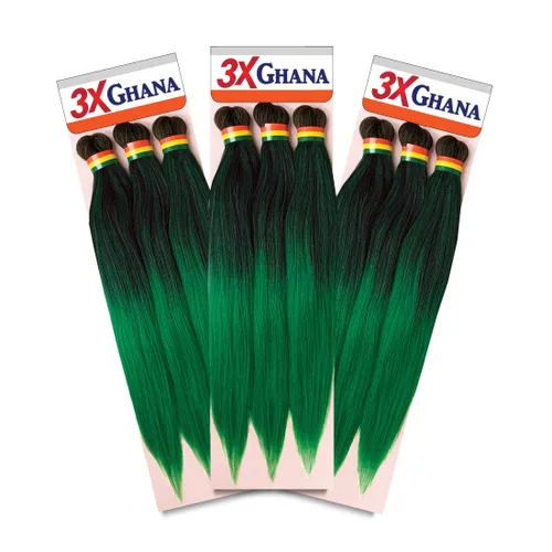 Miniatura 79 de REALISTIC - Paquete múltiple. Trenzas preestiradas X-Pression 3X Ghana de 50 pulgadas, 100% Kanekalon, fáciles de trenzar sin picazón