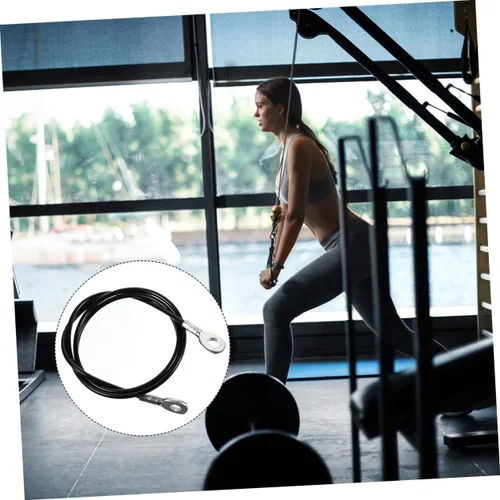 Miniatura 9 de KESYOO 2 piezas de 0.197 in de diámetro DIY Fitness Cuerda de alambre de acero recubierto de PU Cable de gimnasio para gimnasio en casa Accesorios