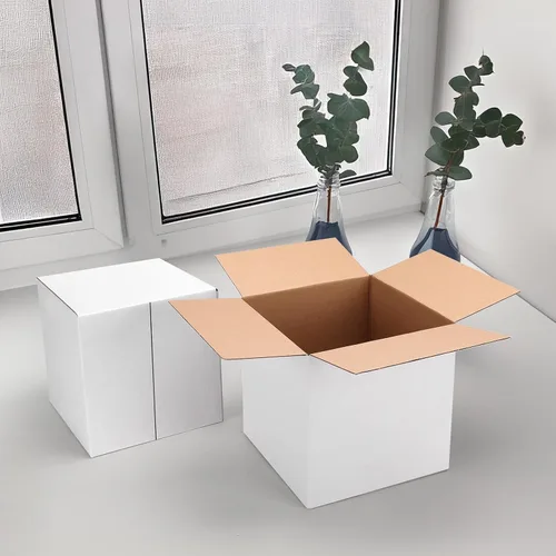 Miniatura 5 de Hoikwo Juego de 25 Cajas de Envío de 8x8x8, Caja de Cartón Corrugado Blanca para Pequeñas Empresas para Embalaje y Correo