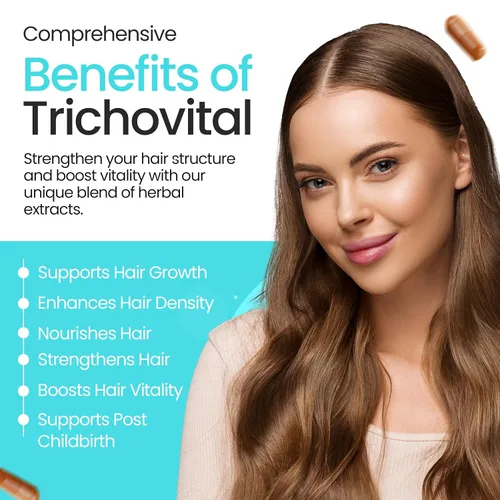 Miniatura 4 de Suplemento avanzado para el crecimiento del cabello para mujeres, biotina, colágeno, zinc y vitaminas esenciales para el cabello A, C y E