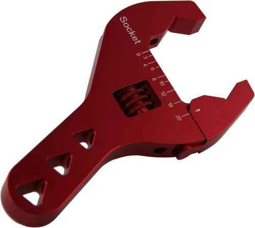 Miniatura 2 de AN3-20 Llave AN compacta ajustable de aluminio Llave universal con mango corto (rojo, AN3-AN20)