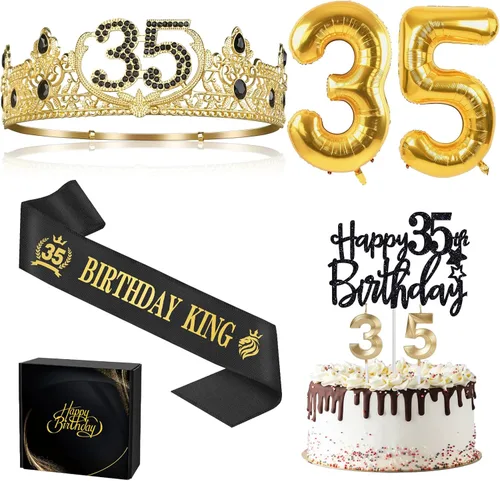 Miniatura 16 de Regalos de cumpleaños número 17 para niño, decoraciones de cumpleaños número 17 para niños, suministros de decoración de fiesta, incluyendo corona