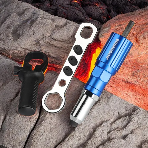 Miniatura 5 de Kit de adaptador de pistola de remache profesional JIOGOWISE, accesorio de remache para taladro eléctrico, fácil procesamiento para trabajo