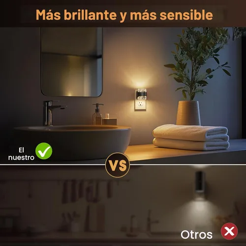 Miniatura 5 de L LOHAS LED Luz nocturna, luces nocturnas de burbujas enchufables a la pared, 3000 K/4000 k/5000 K, luz nocturna de temperatura de color ajustable