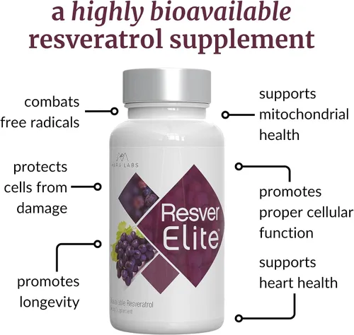 Miniatura 5 de Mara Labs ResverElite Resveratrol biodisponible Vegano, sin rellenos y sin OMG 30 cápsulas veganas