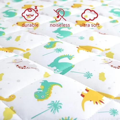 Miniatura 2 de Sábanas ajustables para Pack and Play, transpirables, gruesas, parque de juegos con estampado encantador 39"×27"×5", compatible con Graco Pack n