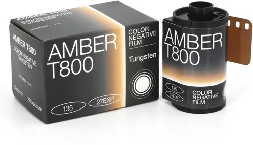 Película de cine Amber 800 de 35mm a color negativo, 27 exposiciones, ISO800, 135, estilo cinematográfico, estilo de película de movimiento