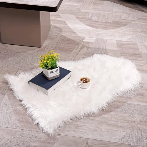 Miniatura 3 de Alfombra de pelo de oveja sintética QHWLKJ suave y esponjosa para sillón o sofá, mantita tipo alfombra para el sofá, el dormitorio, salón, suelo