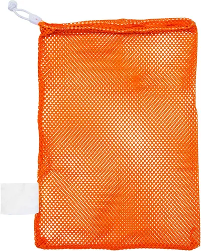 Champion Sports Mesh Sports Equipment Bags - 12x18 Inches - Multipurpose, Nylon Drawstring Bag with Lock and ID Tag for Balls, Beach, Laundry in