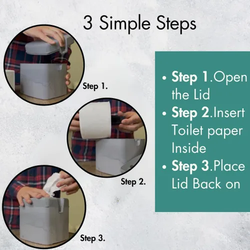 Miniatura 3 de Tissuecaddy Life Hack - Dispensador de papel higiénico, alternativa ahorradora de dinero a la caja de pañuelos y soporte para caja de pañuelos