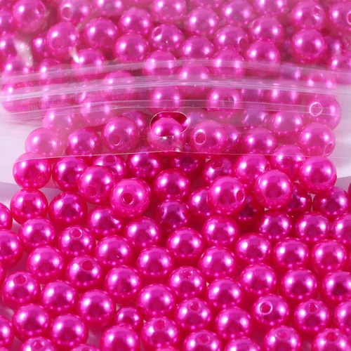 Miniatura 12 de 1970 piezas Cuentas de Perla para Hacer Joyas, 6 Tamaños con Agujero para Pulseras, Collares, Aretes, Kit de Manualidades DIY, Regalos para Mujeres