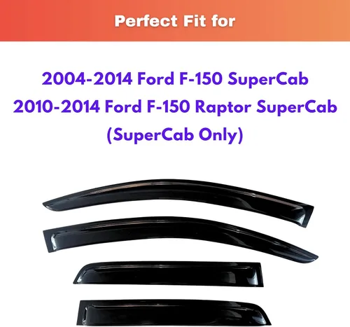 Miniatura 492 de KPY Visor de ventana compatible con Kia Soul 2009-2013, Protector contra lluvia de 4 unidades, deflectores de ventilación de ventana lateral