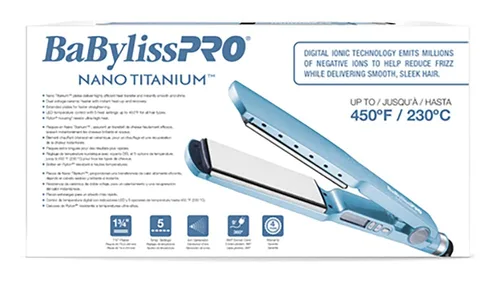 Miniatura 7 de BabylissPRO Enderezadora iónica Titanium nano del pelo, plancha plana profesional para todo tipo de cabello