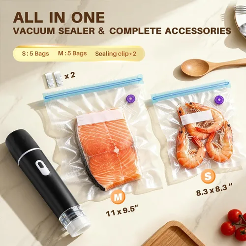 Miniatura 8 de Sellador al vacío para alimentos, máquina selladora al vacío compacta