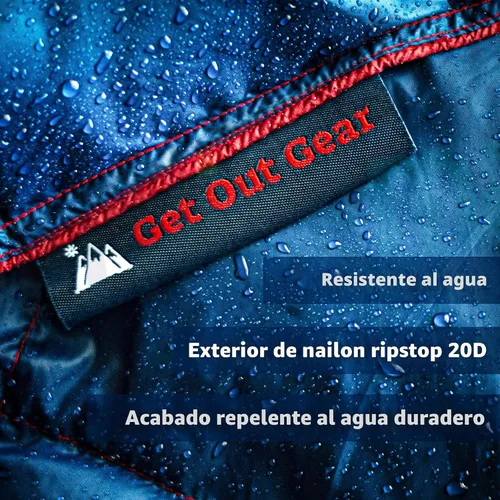 Miniatura 8 de Get Out Gear Manta de Campamento de Plumón - Esponjosa, Plegable, Ligera y Cálida Ideal para Exteriores, Viajes, Estadio, Festivales, Playa