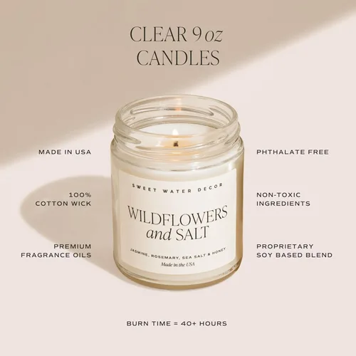 Miniatura 5 de Sweet Water Decor - Vela de soja Pumpkin Spice, perfume otoñal de calabaza, clavo de olor, canela, esencia de vainilla, frasco transparente de 9 oz