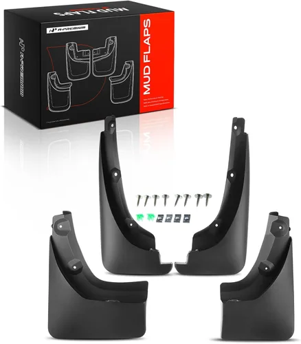 A-Premium Juego de 4 unidades de guardabarros con kit de accesorios compatibles con Toyota RAV4, 2006-2012, Sport Utility, (con guardabarros),