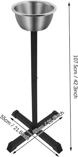 Miniatura 8 de Soporte de tiza portátil para gimnasio, 21.6 x 21.6 x 42.3 pulgadas, soporte independiente con tazón, para profesores de educación física, atleta