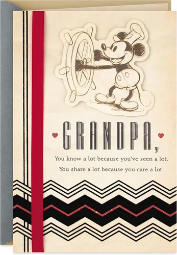 Hallmark – Tarjeta de felicitación del día del padre Tarjeta de felicitación para Nieto (Que bendición eres), Disney Mickey Mouse