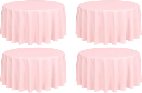 Miniatura 12 de Showgeous Paquete de 4 manteles rectangulares de poliéster de 60 x 102 pulgadas, resistentes a las arrugas, lavables, para bodas, mesas de comedor
