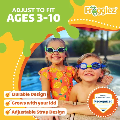 Miniatura 3 de Frogglez - Gafas de natación antivaho para niños menores de 10 años (de 3 a 10 años) recomendadas por instructores de natación; correa de primera
