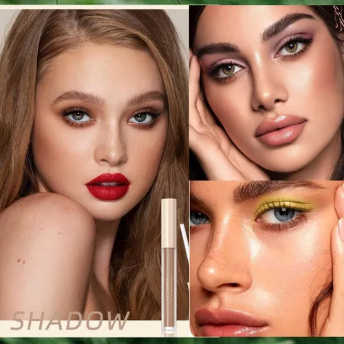 Miniatura 6 de Juego de 8 sombras de ojos líquidas mate, tonos neutros mate marrón y topo, acabado crema a polvo, base impermeable mezclable nude para mujer (nude)