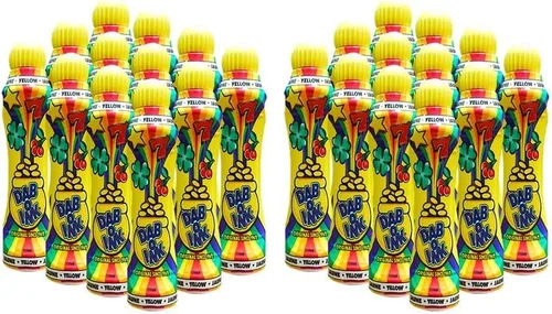 Miniatura 4 de Dab-O-Ink Una docena de bingo amarillo de 4 oz Dauber